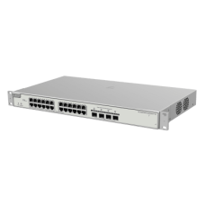 Switch Administrable PoE Capa 2+ Plus, con 24 puertos Gigabit PoE 802.3af/at + 4 SFP+ para fibra 10Gb, gestión gratuita desde la nube, 370w Switch Administrable PoE Capa 2+ Plus, con 24 puertos Gigabit PoE 802.3af/at + 4 SFP+ para fibra 10Gb, gestión gratuita desde la nube, 370w