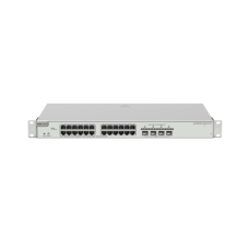 Switch Administrable Capa 3 con 24 puertos Gigabit PoE 802.3af/at + 4 SFP+ para fibra 10Gb, gestión gratuita desde la nube, 370w Switch Administrable Capa 3 con 24 puertos Gigabit PoE 802.3af/at + 4 SFP+ para fibra 10Gb, gestión gratuita desde la nube, 370w