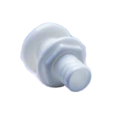 Accesorio pasacascos de plástico de alto impacto, recto de 1-1/8