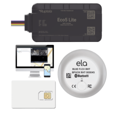 Rastreador Vehicular y Monitoreo de Flota / BLE 5.0 y GNSS / LTE CAT1 y LTE-M con Respaldo 2G / GNSS U-blox / MiKado IP54 / -20 °C a +40 °C / Acelerómetro de 3 Ejes / Suministro 9-32 V / Batería Interna