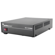 Fuente de poder 13.8V, 19A, conmutada con circuito cargador de baterías.