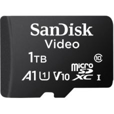 Memoria microSD SanDisk 1TB (1024GB) / Alta Resistencia / Videovigilancia / Clase 10