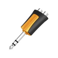 Conector Estéreo |  1/4in - 2 x RCA hembra | Adaptador de Carcasa de Plastico |