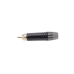 Conector Macho RCA | Carcasa Enchapada en Negro | Contacto Enchapado en Oro | Cable OD 3.5-6.5mm