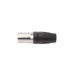 CONECTOR MACHO XLR DE 3 NÚCLEOS CON CARCASA DE ACERO INOXIDABLE Y CONTACTOS CHAPADOS EN ORO