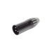 XLR conector de cable macho, carcasa enchapada en negro, contactos enchapados en plata