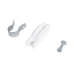 Aislador de Paso o Esquina Blanco con Abrazadera / 33-38 mm / Resina Virgen 100% / Anti-Arqueo / Tubería de Malla Ciclónica