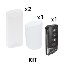 KIT Básico Sensores Inalámbricos - Incluye 2 Contactos Magnéticos, 1 PIR y 1 Llavero - Compatibles con Honeywell y PRO4GEN2