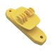 Aislador de Paso color Amarillo reforzado para cercos eléctricos, resistente al clima extremoso