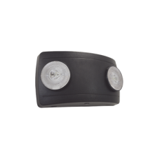 Luz de Emergencia Dual LED ultra compacta/150 lúmenes/Luz fría/Batería de Respaldo Incluida/Botón de test / Color Negro