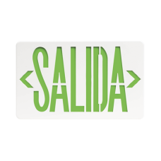 Letrero LED DUAL de SALIDA Universal con alto brillo/uso en pared, lateral o techo/Batería de Respaldo Incluida.