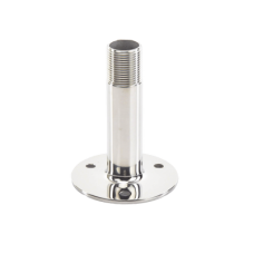 Montaje recto de acero inoxidable de 4 pulgadas de alto y 3 de base.