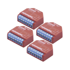 KIT de 4 piezas Relevador inalámbrico inteligente 16A, 110-230 V, medición de consumo, compatible con asistente de voz Alexa, Google Home