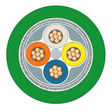 Cable Industrial Ethernet / PROFINET Tipo B / Flexible 4-Core / CAT5e / Shielded SF/UTP / PoE+ / 85 m 100BaseTX / -25°C a +75°C