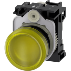 Lampara de señalización plástica con led color Amarilla, 24Vca-Vcd Lampara de señalización plástica con led color Amarilla, 24Vca-Vcd