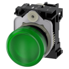 Lampara de señalización plástica con led color Verde, 24Vca-Vcd Lampara de señalización plástica con led color Verde, 24Vca-Vcd