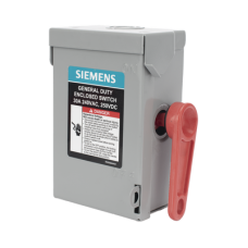 Interruptor de Seguridad GNF221A, 240Vca, 2 polos, 30 Amp, sin portafusibles, Nema 1. Interruptor de Seguridad GNF221A, 240Vca, 2 polos, 30 Amp, sin portafusibles, Nema 1.