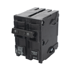 Interruptor automático enchufable tipo QP 2 polos, 15 amp