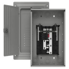 Centro de carga trifásico 3 Fases, 4 Hilos para interruptores QP, de 12 polos - 24 circuitos, 120/240vca, Barras de aluminio 100 Amp, Nema 1, uso interior. Incluye tapa. Centro de carga trifásico 3 Fases, 4 Hilos para interruptores QP, de 12 polos - 24 circuitos, 120/240vca, Barras de aluminio 100 Amp, Nema 1, uso interior. Incluye tapa.