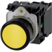 Botón 3SU11000AB301BA0 Sirius 22mm, Color Amarillo, Incluye soporte y contacto Normalmente Abierto.