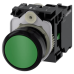 Botón 3SU11000AB401BA0 Sirius 22mm, Color Verde, Incluye soporte y contacto Normalmente Abierto.