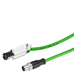 Cable de Conexión Industrial Ethernet / M12 D-coded / RJ45 / Cat5e / 15 m (49.2 ft) / PoE+ / PVC Verde / Drag Chain 3M Ciclos