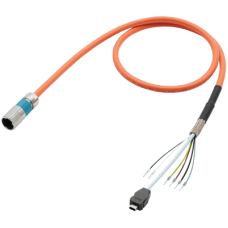 Cable Motor MOTION CONNECT 500 / SPEED-CONNECT M17 / 4x0.75 + 4x0.2 + 2x0.5C / PVC Orange RAL 2003 / 5.0 m / UL758 CSA / Para Aplicaciones Dinámicas