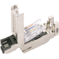 Conector RJ45 / FastConnect / 180° / 10/100 Mbit/s / 4 Hilos / Metal / IP20 / 10 Reusos / PoE / PoE+