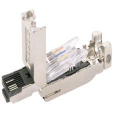 Conector Industrial Ethernet RJ45 FastConnect 180 / 10-100 Mbps / Envolvente Metálica IP20 / PoE+ / Temperatura -40°C a +85°C / FastConnect System