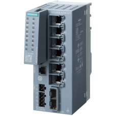 Switch Industrial SCALANCE XC206-2SFP / 6x RJ45 10/100 + 2x SFP 100/1000 / Layer 2 Gestionable / IEC 62443-4-2 Certificado / Redundancia MRP-HRP-RSTP / PROFINET IO Device / -40°C a +70°C