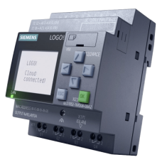 Módulo Lógico LOGO! / 12-24V DC / 8 DI (4 AI) / 4 DO Relay / Ethernet Integrado / Servidor Web / Data Log / 400 Bloques Memoria / Expandible Modularmente / Cloud MQTT / Display Integrado