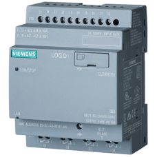 Módulo Lógico LOGO! 12/24RCEO / Alimentación 12-24 V DC / 8 DI (4 AI) / 4 DO Relé / Memoria 400 Bloques / Expandible / Web Server / MQTT / MicroSD / Data Log