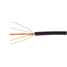 Bobina de Cable Industrial (UTP) de 4 pares, Cat6A de 10Gbps, Planta Externa con Gel Enterrado Directo, Color Negro, 305m Bobina de Cable Industrial (UTP) de 4 pares, Cat6A de 10Gbps, Planta Externa con Gel Enterrado Directo, Color Negro, 305m
