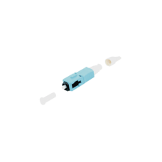 Conector de Fibra Óptica Pre-Pulido LightBow SC Simplex, Multimodo 50/125 (OM3/OM4), Re-Terminable, Color Aqua