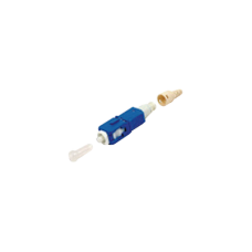 Conector de Fibra Óptica Pre-Pulido LightBow SC/UPC Simplex, Monomodo OS1/OS2, Re-Terminable, Color Azul