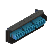 Placa Acopladora LightVerse, 6 Conectores Dúplex LC/UPC, Acepta hasta 12 Fibras Monomodo (No Shuttered)