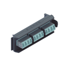 Placa Acopladora LightVerse, 6 Conectores Dúplex LC/UPC Shuttered, Acepta hasta 12 Fibras Multimodo OM3 y OM4