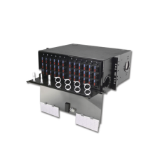 Panel de Conexión de Fibra Óptica (RIC3) Para Rack de 19in, Acepta 12 Placas Quick Pack, Hasta 288 Fibras, 4 UR