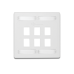Placa de Pared Doble Modular 10G MAX de 6 Salidas, Color Blanco