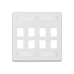 Placa de Pared Doble Modular 10G MAX de 8 Salidas, Color Blanco