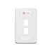 Placa de Pared Modular 10G MAX de 2 Salidas, Color Blanco, Versión Bulk (Sin Empaque Individual)