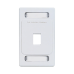 Placa de Pared Keystone de 1 Salida, Color Blanco, para Jacks Keystone Z-MAX y MAX