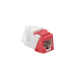 Jack Ultramax Cat6, UTP, Tipo Keystone, Color Rojo, Punch Down