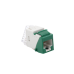 Jack Ultramax Cat6, UTP, Tipo Keystone, Color Verde, Punch Down