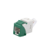Jack Ultramax Cat6, UTP, Tipo Keystone, Color Verde, Punch Down