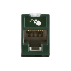 Jack Ultramax Cat6A, UTP, Montaje Híbrido en Placa de Pared (Plano y Angulado), Color Verde, Punch Down