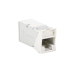 Jack Z-Max UTP Categoría 6, Montaje Híbrido en Placa de Pared (Plano y Angulado), Color Blanco