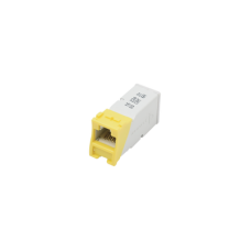 Jack Z-MAX Cat6A, UTP, Montaje híbrido en Placa de Pared (Plano y Angulado), Color Amarillo