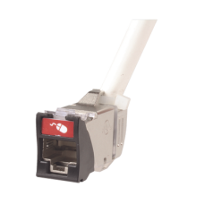 Jack Z-MAX 45 Montaje Híbrido a 45 Grados Ideal para Espacios Reducidos, Categoría 6A, Blindado, Color Negro