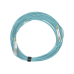 Jumper de Fibra Óptica Multimodo 50/125 XGLO OM3, LC-LC Duplex, OFNR, Color Aqua, 15 Metros (49.21 Pies)